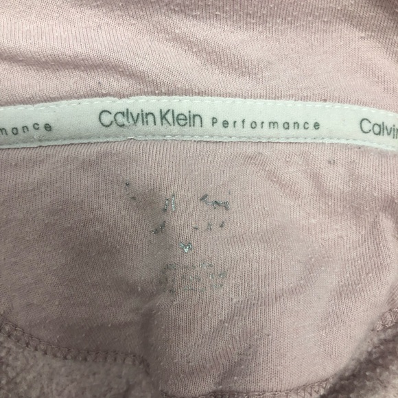 Calvin Klein Performance Pink Cropped Sweatshirt Size Medium - Picture 6 of 9